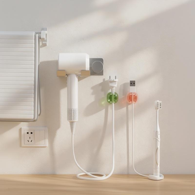360° Rotatable Self Adhesive Cable Holder Clips No Damage Wall Wire Organizer for Home Office Desktop Use