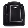 Auto Mittelarmlehne Aufbewahrungsbox Organizer Tablett Passend für Kia Seltos Sport+ GT-Line Schwarz Mit Weißer Linie