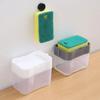 Automatic Liquid Dispensing Pressure Sponge Scrubber Dishwashing Brush Kitchen Cleaning Soap Box Dish Soap Holder