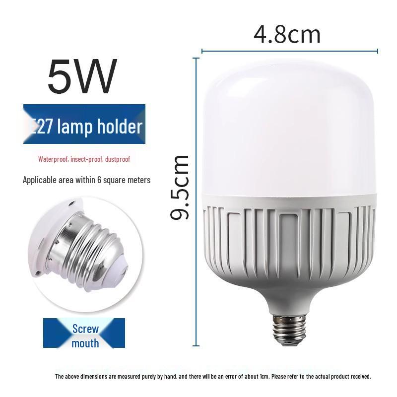 Superhelle 3W LED Energiesparlampe, E27 Schraubsockel, Warmgelb/Weiß Innenbeleuchtung.