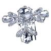 Women's Wedding Flower Rhinestone Faux Pearl Hair Clip Bridal Hair Comb Jewelry