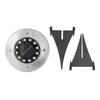 Solar Ground Lights Round LED Landscape Path Lighting IP65 Waterproof Walkway Lamp for Courtyard Garden Walkway Lawn