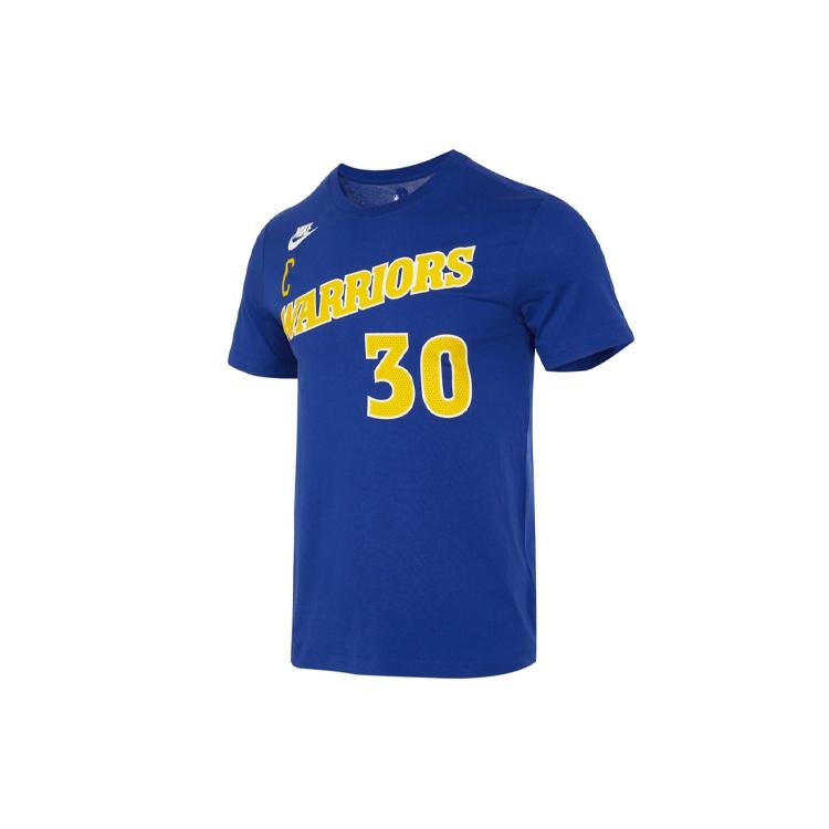 Nike x NBA Gold State Warriors Stephen Curry T-Shirt Blue Men s DV6863-497 XXXL
