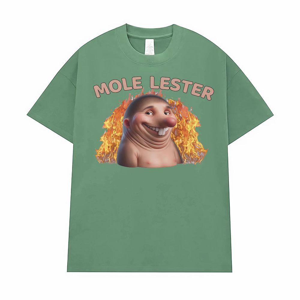 

Mole Lester Funny Shirt, Prank Gag Gift Exchange T-shirt Fashion Comfort Short Sleeve T Shirt Men Women Oversized Loose T-shirts 3XL
