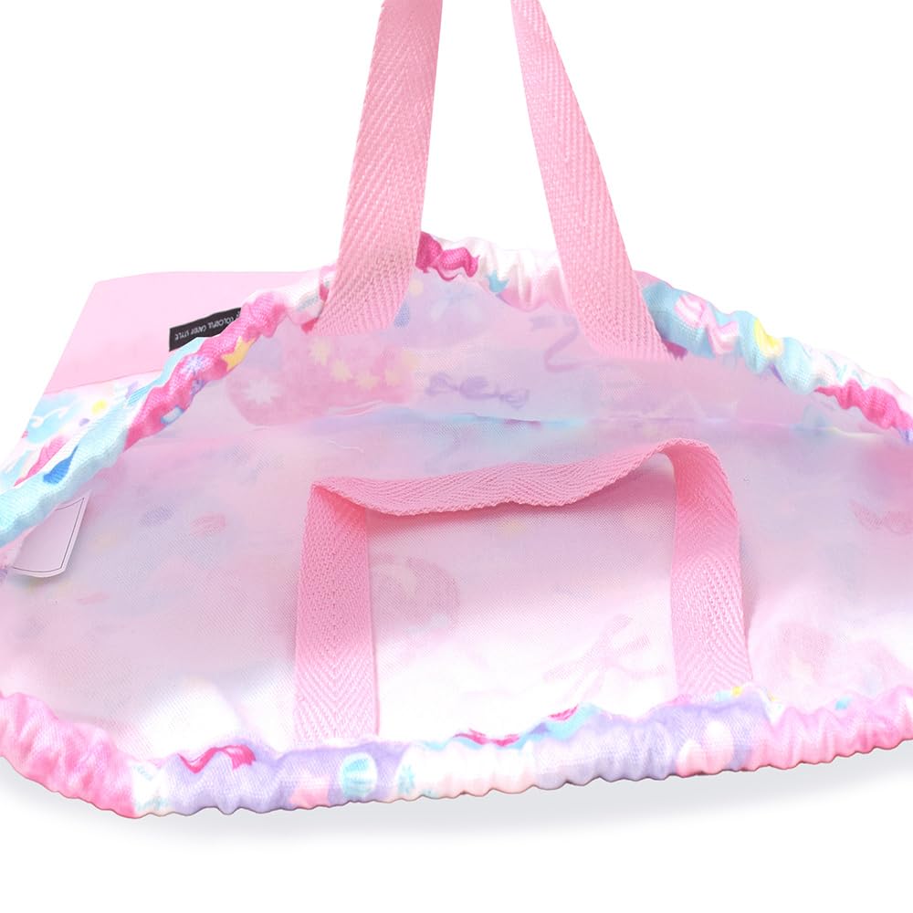 COLORFUL CANDY STYLE Gym Clothes Bag for Girls, Large Drawstring Bag, Perfect for Elementary School Students, Fluffy and Cute Candy Pop Design