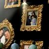 Mini Museum Silhouette Box Creative Memory Display Kit with Mini Figurines Gold Frames for Anniversary Wedding Gift Decor