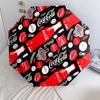 1PC Coca-cola Christmas Delivery Automatic Umbrella - Suitable Travel Outdoor Portable Umbrella Birthday Gift Daily Essentials