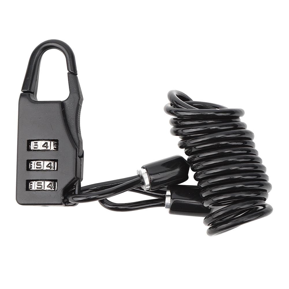 Mountain Bike Helmet Portable Motorcycle Bicycle Steel Wire Three Digit Password Lock