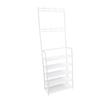 Coat Shoe Rack with Hooks 68.9in 5 Tier Metal Multifunctional Dust Proof Ample Space Coat Shoe