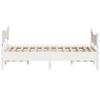 Solid Wood Bed without Mattress White 140x190 cm Pine Wood