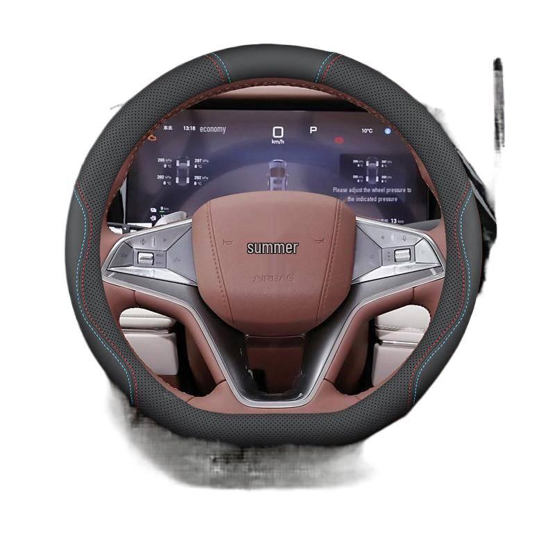 BYD Xia Steering Wheel Cover: 25 Models, Anti-Slip, Odor-Free, Hand-Sewn Leather Interior Upgrade