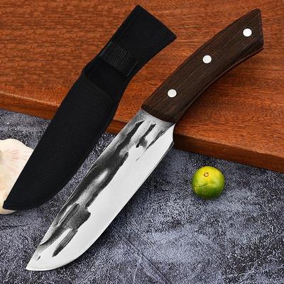 Handmade Forged Kitchen Meat Knives Fish Boning Knife Slaughtering Cleaver Butcher Curved Knives