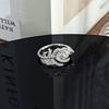 Temperament Geometric Light Luxury High Sense Full Of Diamond Rings, Women'S Cold Wind Niche Fashion Exquisite Folding Index Finger Ring