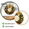 Easy Application Wall Art Christmas Wreath Window Stickers, Retro Santa Claus PVC Decals, Waterproof Decorative Winter Seasonal Home Decor Static