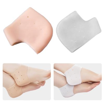 2/5 Pairs Silicone Heel Protection Pads for Women Men Wearable Heel Spur Insoles Foot Care Non-slip & Anti-wear Invisible Insole