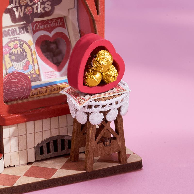 ROBOTIME Rolife 3D Puzzles Sweet Chocolate Shop DIY Miniature House DS046