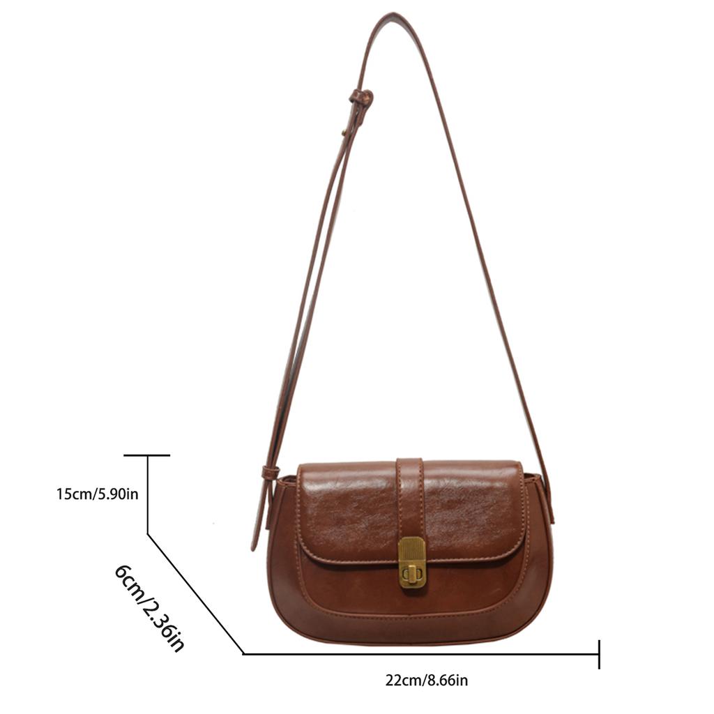 Fashion Retro Twist Lock Closure Messenger Bag