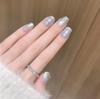 Xiaohongshu Japanese Plaid Ice Transparent Boutique Handmade Wearable Whitening Nails