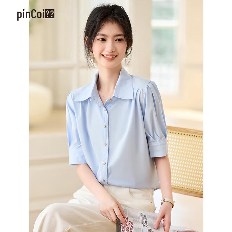 Women s French Puff Sleeve Short Sleeve Blouse XL