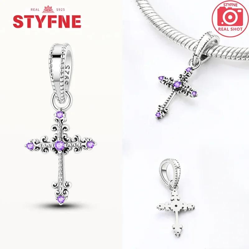 Virgin Praying Hands Dangle Cross Pendant Beadscopper Charm Fit Original Charms Bracelet Diy Fine Jewelryfor Women Gifts
