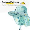Cappello Estivo da Sole per Bambini con Protezione per il Collo e Cinturino a Tesa Larga Cappelli da Spiaggia per Bambini Cappello a Secchiello Protezione UV Cappellino Panama per Bambini e Bambine Outdoor