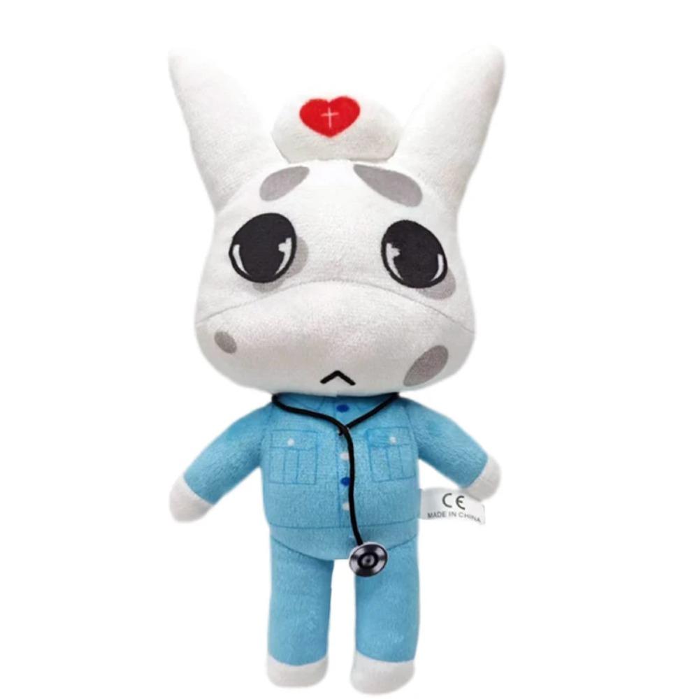 New Horror Animal Hospital Plush Toy Blue Dog Soft Stuffed Cartoon Doll Collectible For Adult Fans Home Decoration Cuddly Gift