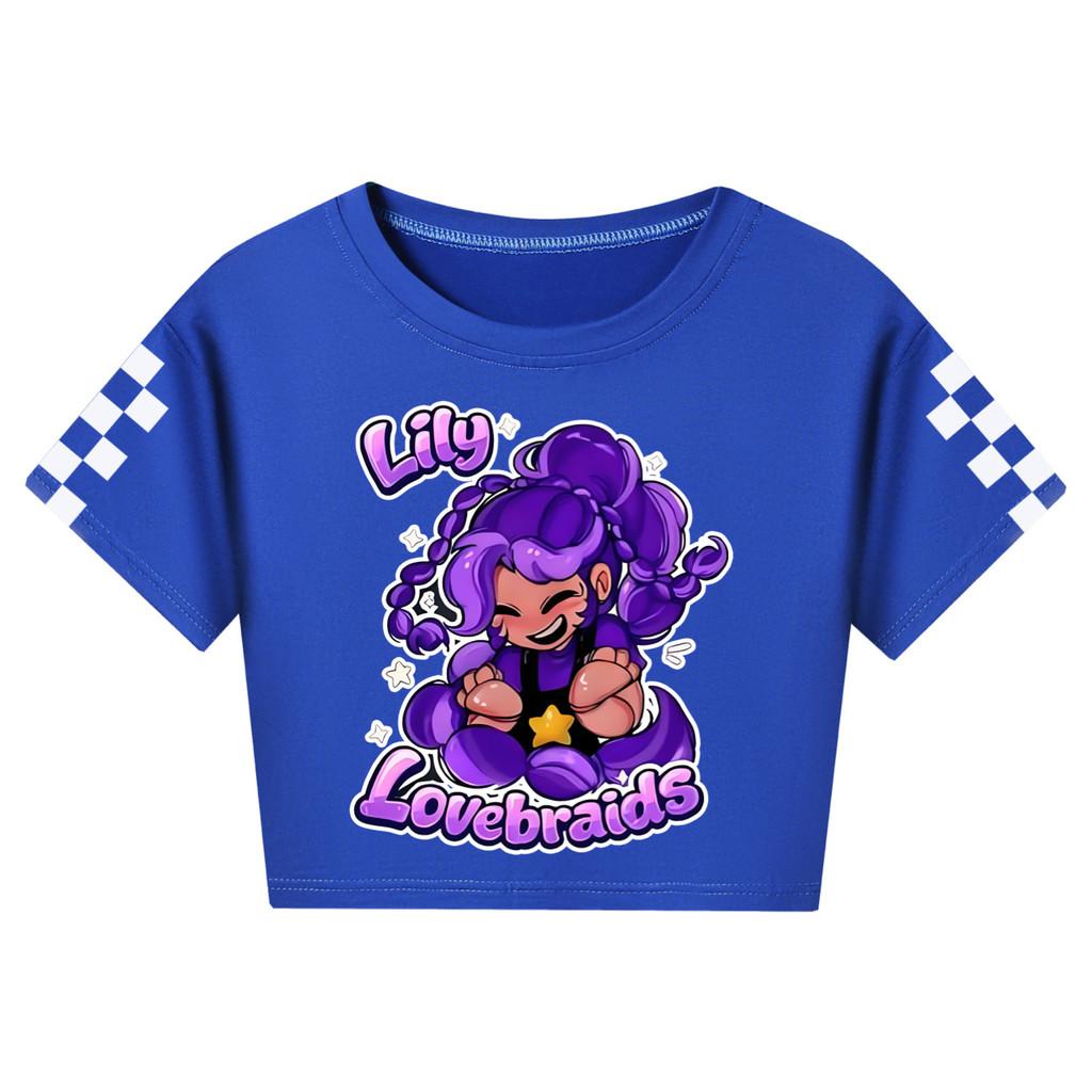 5600 Kids Girls Lily Lovebraids Bobi Time Print Regular Short T-Shirt 110cm темно-синий