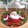 Christmas Santa Claus Round Sticker for Kids Party Decoration SuppliesRound Non-Slip Chair Mat Chair Carpet for Office Rugs for Office Decor Gift For