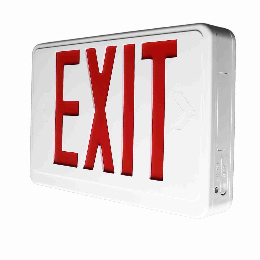 LED Emergency Exit Sign Professional IP30 Protection Grade Long Lasting Red LED Exit Sign for Business AC85‑265V