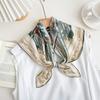 Spring Design Versatile Silk Scarves, New Silk Pure Cotton Blended 70 Square Scarves, High-end Korean Version of Women's Fashion Accessories