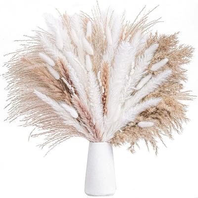 44cm Wedding Boho Deocr Flowers Pampas Grass Decor Dreid Flowers Fluffy Pompas Grass Filler White Pampas Home Table Decor Rustic Farmhouse