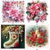 5D DIY Partial Special Shaped Drill Christmas Stocking Diamond Painting Kit Xmas Home Decor Crafts Mosaic Painting 30*30CM