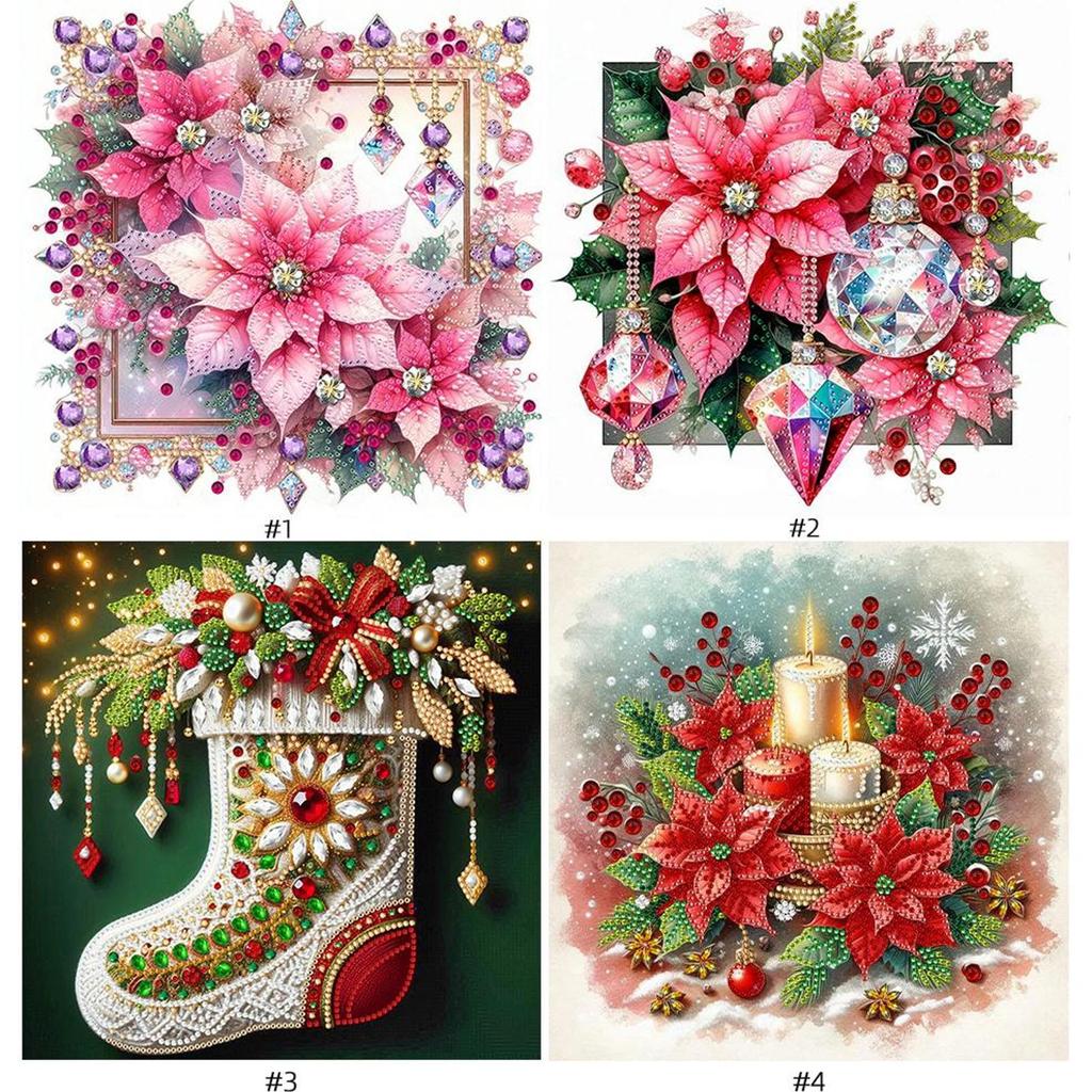 5D DIY Partial Special Shaped Drill Christmas Stocking Diamond Painting Kit Xmas Home Decor Crafts Mosaic Painting 30*30CM