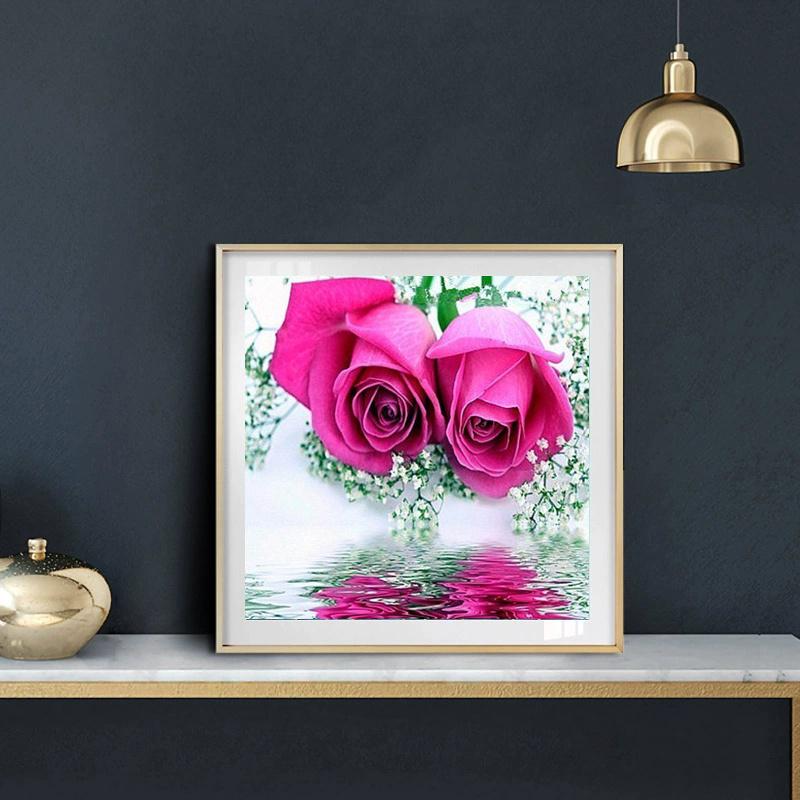 Diamond Painting Kit Flower 5D Diamond Painting Håndarbeid Diamant Painting Full Drill