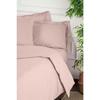 Parure de lit - 1 housse de couette 220 x 240 cm + 2 taies d'oreiller 60 x 60 cm - 100% coton renforcé - Marron