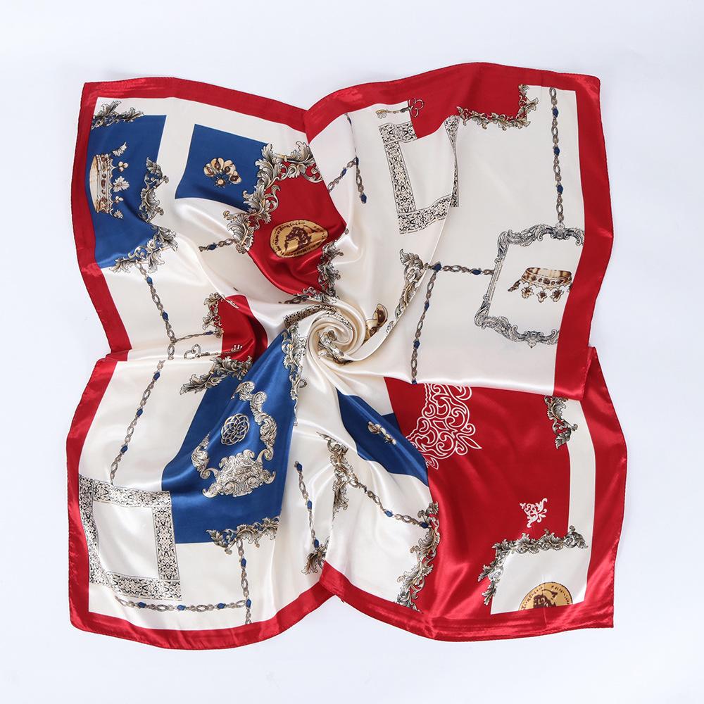 მაღალი ხარისხის ძვირადღირებული აბრეშუმის შარფები თავსაბურავი შარფები კისრის შარფი ქალებისთვის ჯაჭვი აბრეშუმის შარფი ქალის დეკორატიული შალი