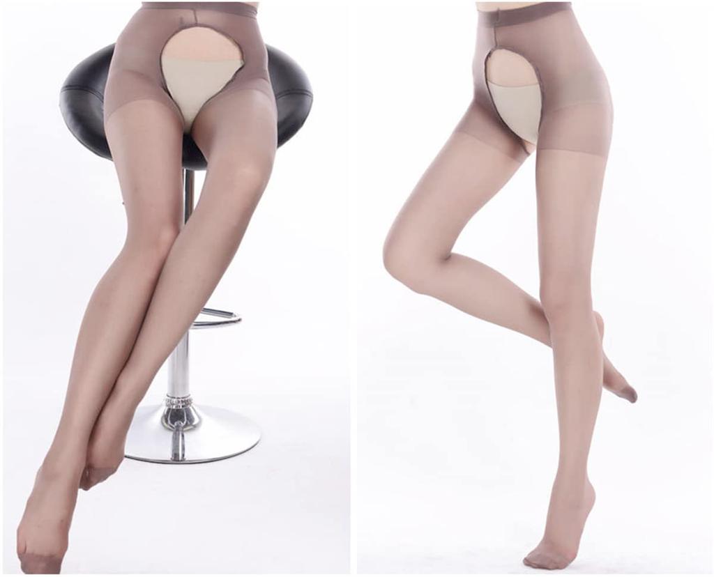 4 Piece Set Sexy Open Crotch Set of 4 Stockings Perforated Pantyhose Cosplay [harukita] Women's