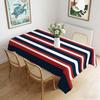 Navy Blue Red Stripes Rectangle Tablecloth for Table Decor 4th of July Independence Day Kitchen Dining Table Cloth Party Decor