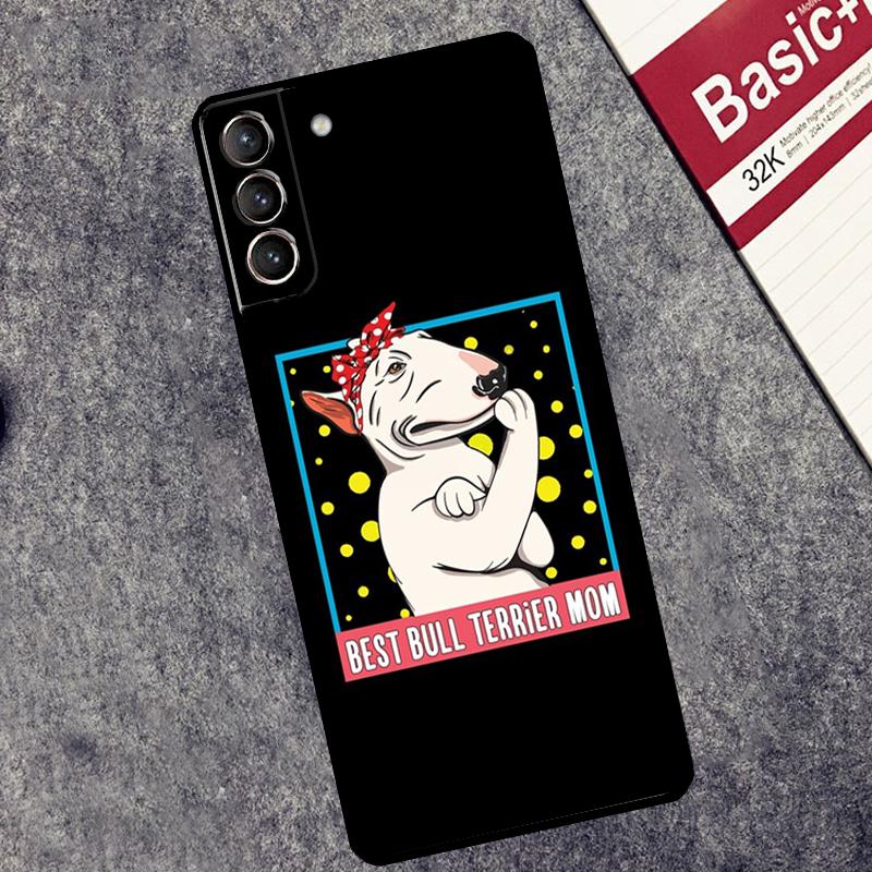 Bull Terrier Dog Puppies Case For Samsung Galaxy S24 S22 S23 Ultra Note 20 S9 S10 Note 10 Plus S20 FE S21 FE Cover