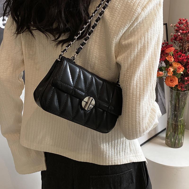 Korean Style Premium Embroidered Shoulder Bag New Winter Single Shoulder Slant Bag