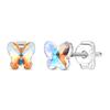 Original 925 Sterling Silver Stud Earrings Moonstone Heart Crystal Butterfly Gold Bowknot Earrings For Women Exquisite Jewelry