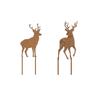 1Pc Iron Deer-Shaped Garden Decoration Ground Insert, Outdoor Christmas Decoration, Suitable for Outdoor Lawn and Courtyard Garden Decoration