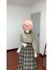 Women's French Academy Green Plaid Two-Piece Style Dress - Autumn/Winter 2025 Collection: Elegant, Long, High-Class Feel