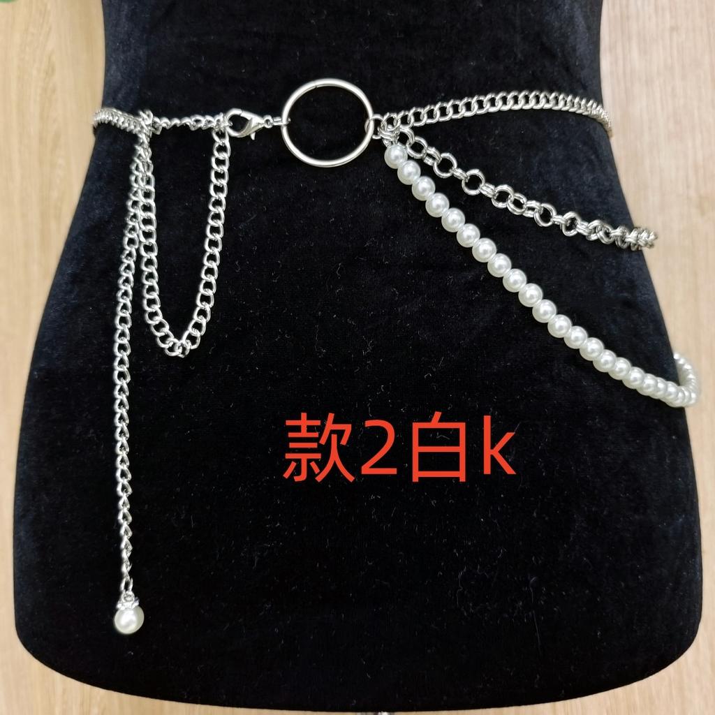 European and American Jewelry Multi-layer Tassel Fashion Imitation Pearl Waist Chain Female Sexy Versatile Body Chain Spot