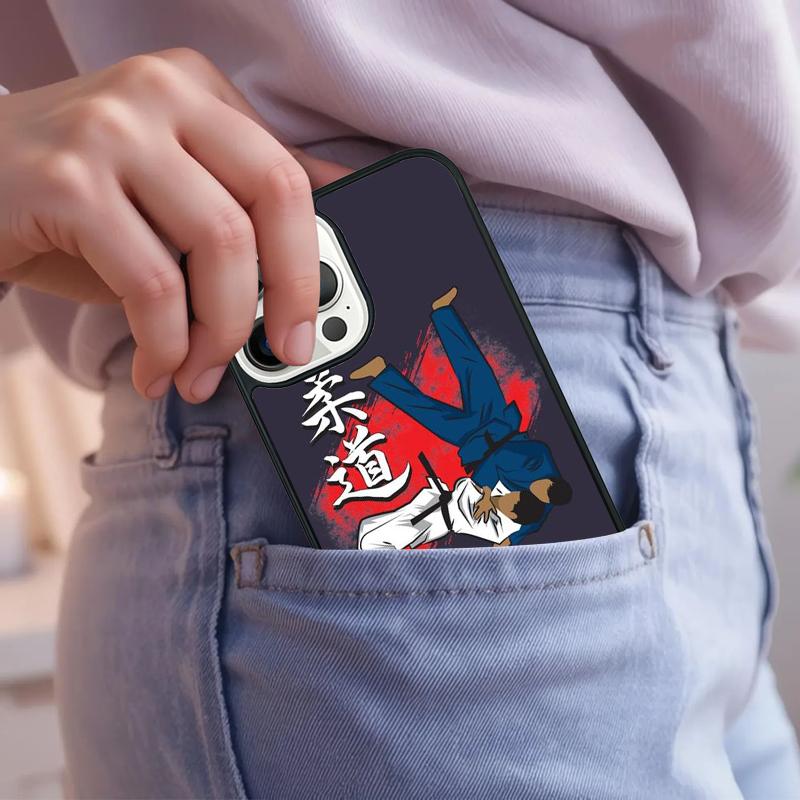 Japanese Martial Arts Judo Phone Case For iPhone 17 Air 15 16e 14 13 Pro Max Coque 12 11 Pro Max PLUS cover