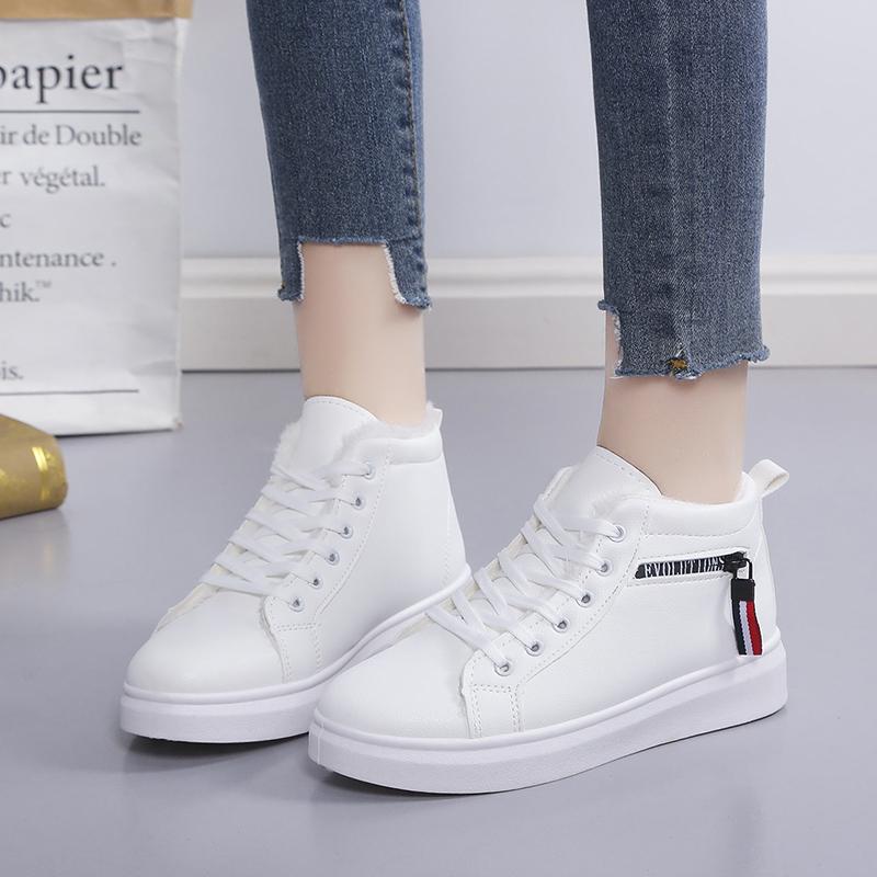 Fashion New Style Popular Winter Ladies Shoes Lace Up Women Sneakers Snow Ankle Boots Waterproof Warm Platform Woman Footwear for Female