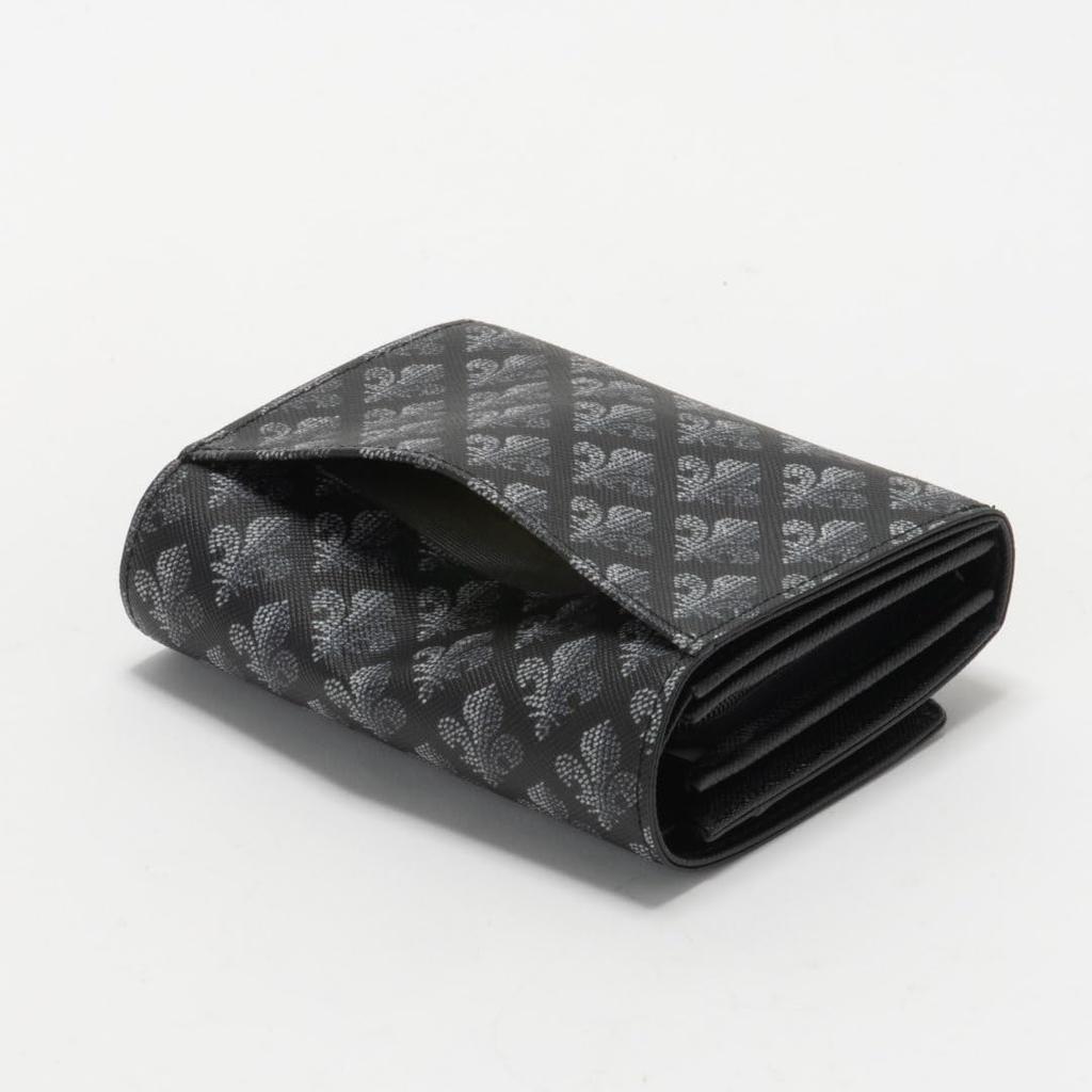 Patrick Cox L-shaped zipper folding wallet [Colorful Maison] Women's Colorful Maison pattern lightweight PXLWEAS1 Black