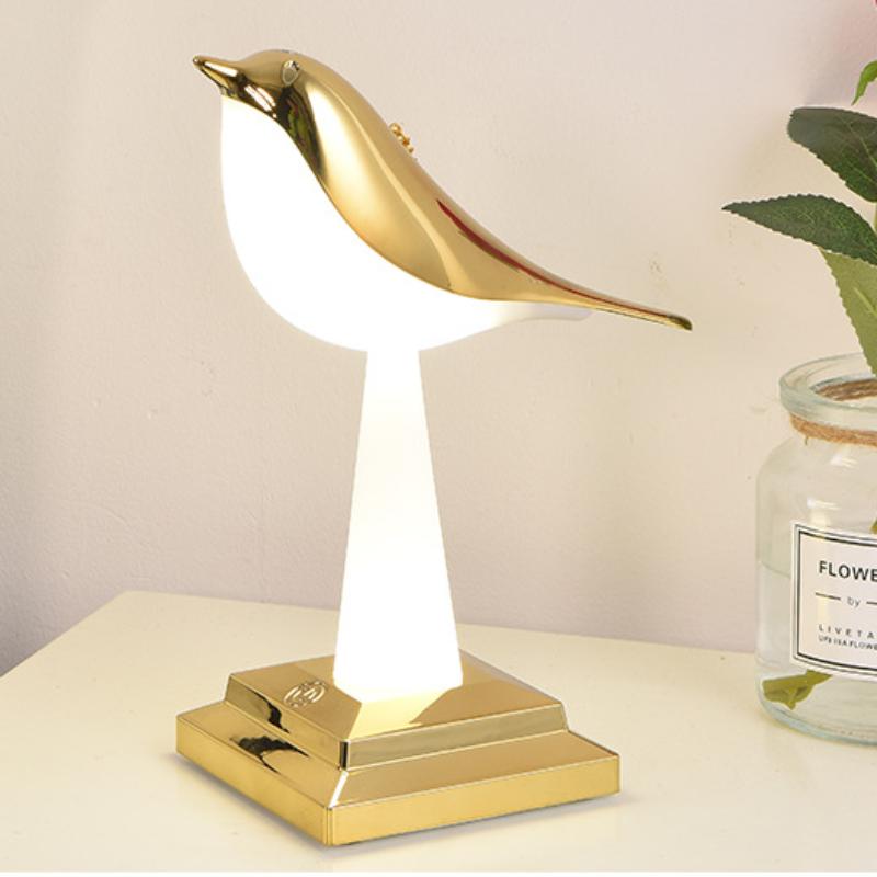 Креативный ночник с птицами, декоративная лампа, прикроватная лампа для спальни, трехцветная настольная лампа с атмосферой