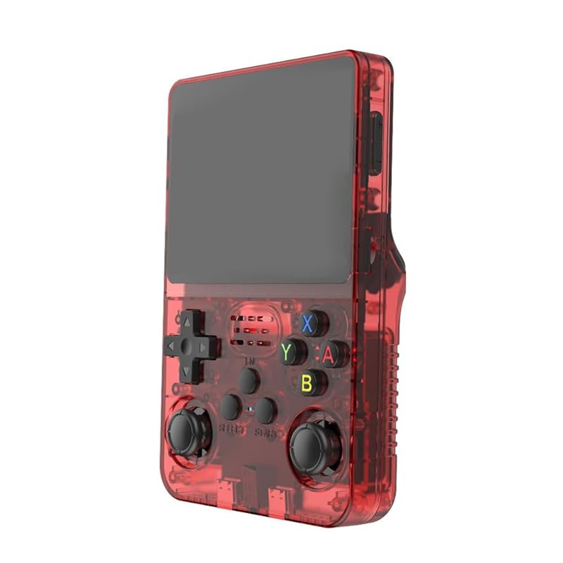 NDUP R36S Ретро портативная игровая консоль Linux Система 3,5-дюймовый IPS-экран Портативный карманный видеоплеер 128 ГБ Игр (Бургундия)