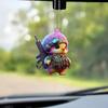 Cute Cartoon Battle Little Yellow Chicken Pattern Pendant For Auto Interior Accessories